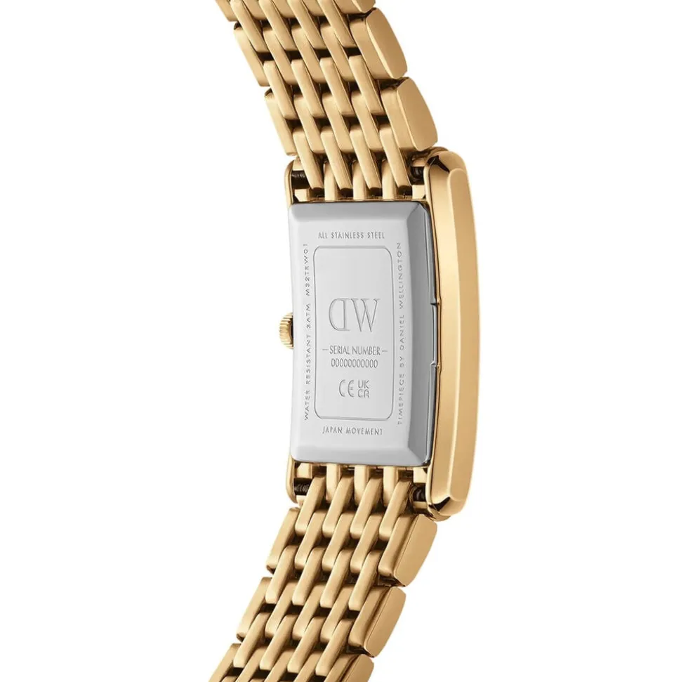 Daniel Wellington Bound 32x22mm White Dial 9-Link Gold PVD Bracelet Watch