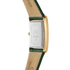 Daniel Wellington Bound 32x22mm Champagne Dial Green Crocodile Leather Strap Watch
