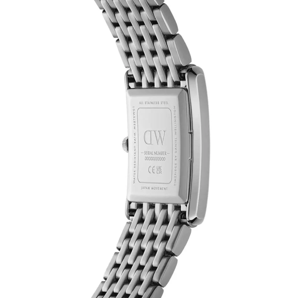 Daniel Wellington Bound 32x22mm White Dial 9-Link Steel Bracelet Watch