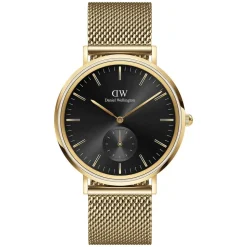 Daniel Wellington Classic 40mm Multi-Eye Evergold Onyx Dial Gold Mesh Bracelet Watch
