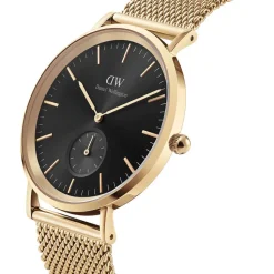 Daniel Wellington Classic 40mm Multi-Eye Evergold Onyx Dial Gold Mesh Bracelet Watch