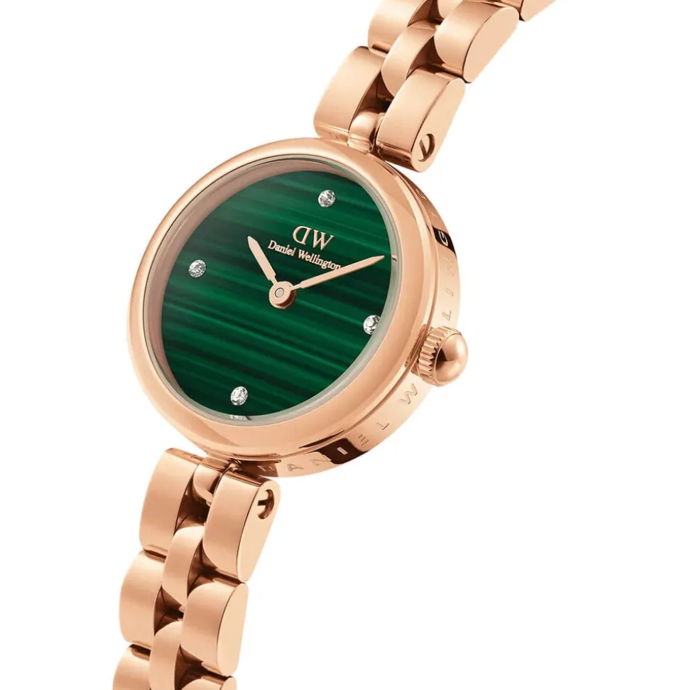 Daniel Wellington Elan Lumine 22mm Malachite Dial Rose Gold PVD Bracelet Watch
