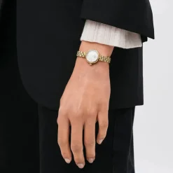 Daniel Wellington Elan Lumine 22mm White Dial Gold PVD Bracelet Watch