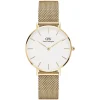 Daniel Wellington Evergold 32mm White Dial Yellow Gold Case Mesh Bracelet Watch