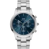 Daniel Wellington Iconic Chronograph 42mm Arctic Blue Sunray Dial Steel Case Watch