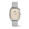 Daniel Wellington Marlon Sterling Linen 32x36.3mm Dial Steel Bracelet Watch
