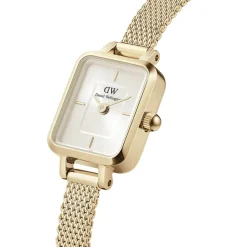 Daniel Wellington Micro 15,5x18mm Beige Dial Yellow Gold Mesh Bracelet Watch