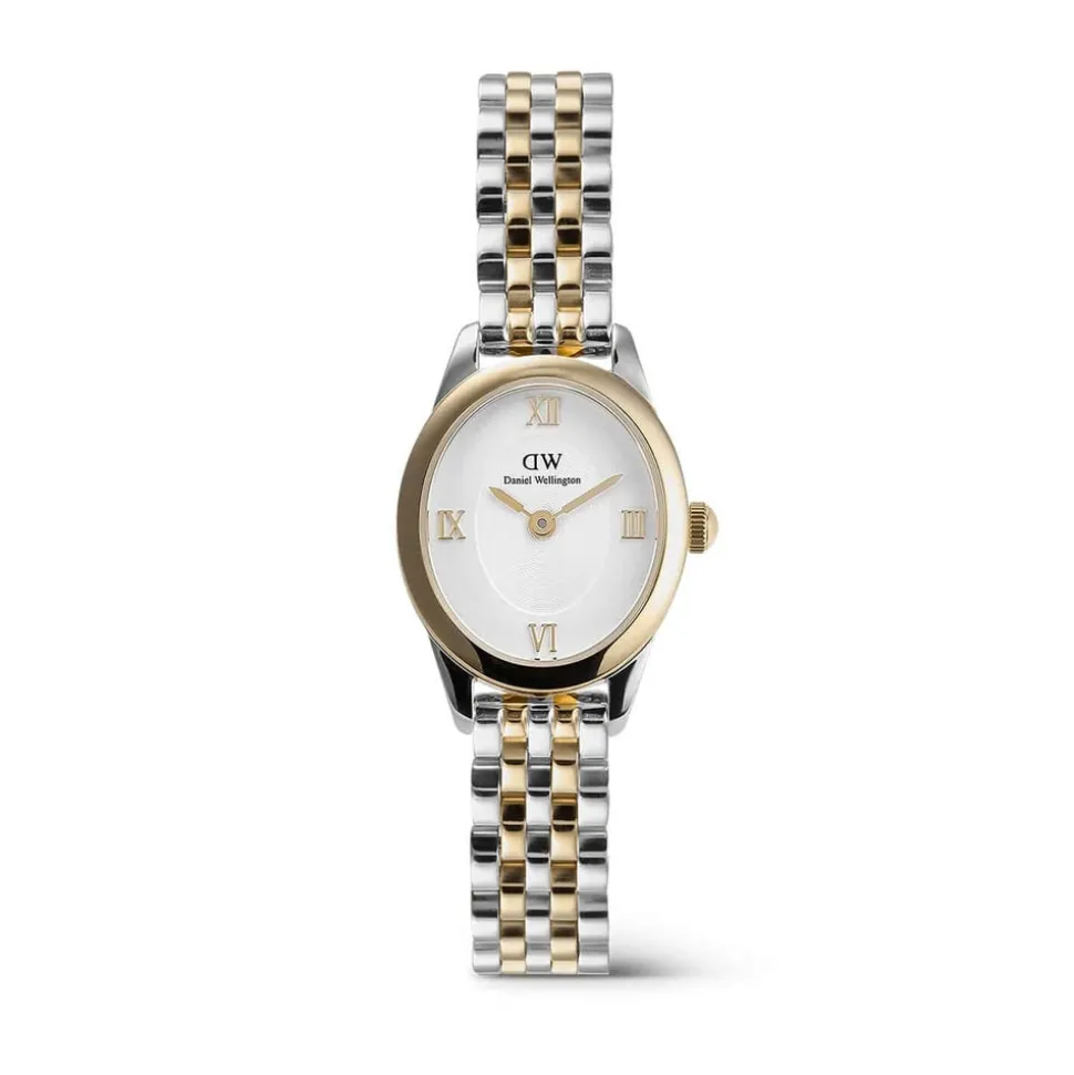 Daniel Wellington Ophelia Mini Two Tone Gold 22x25.5mm White Dial Steel Bracelet Watch