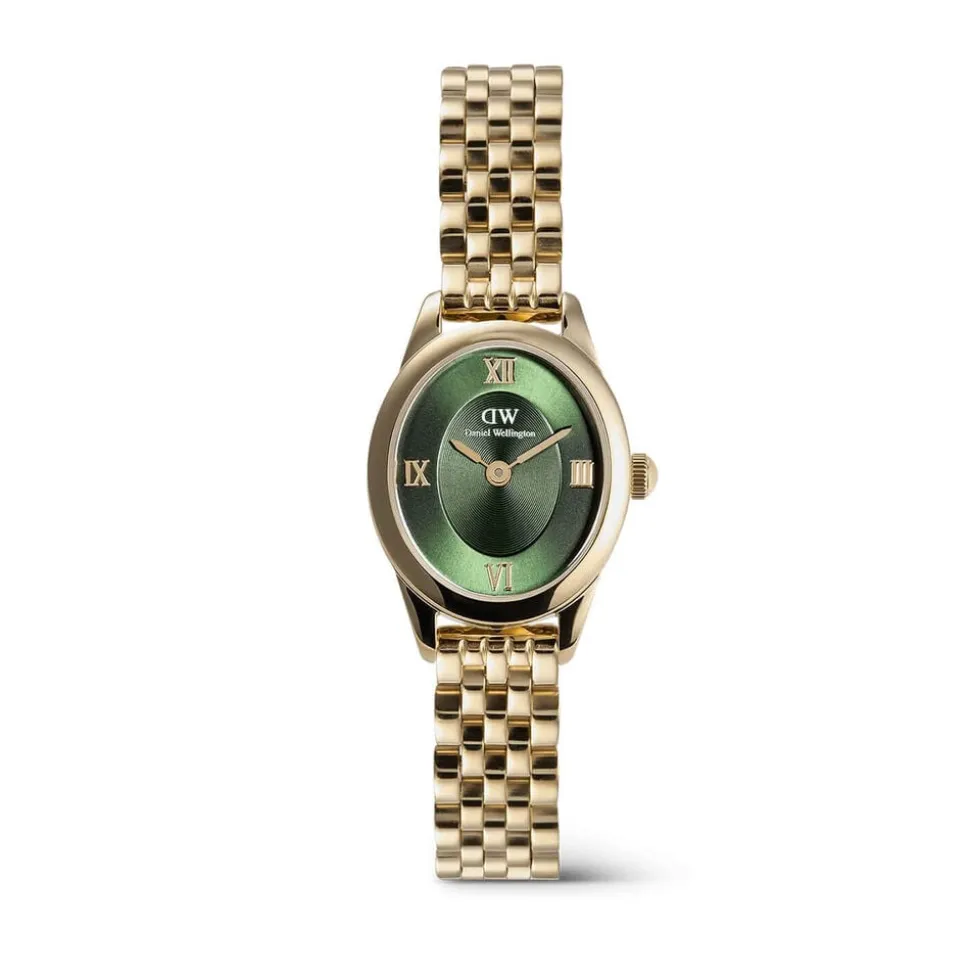 Daniel Wellington Ophelia Mini Emerald Gold 22x25.5mm Dial Gold Plated Steel Bracelet Watch