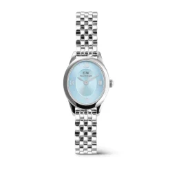 Daniel Wellington Ophelia Mini Ice Blue Silver 22x25.5mm Dial Steel Bracelet Watch