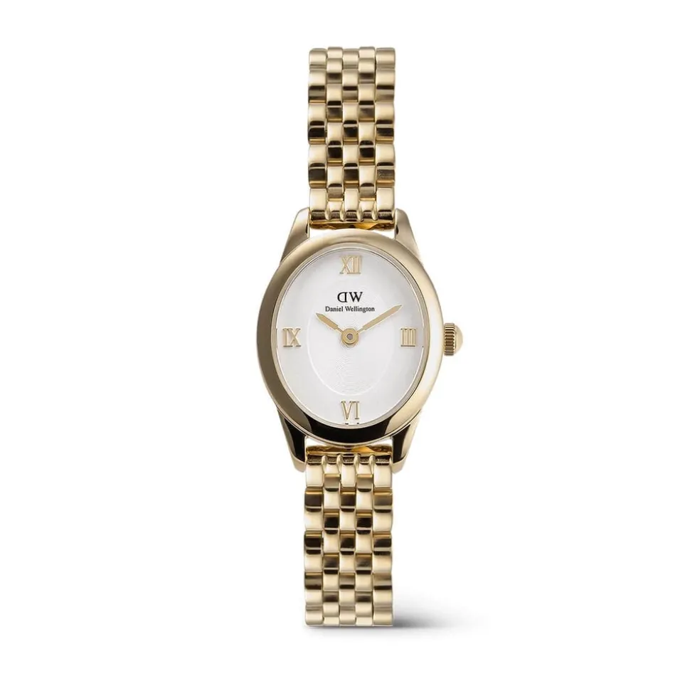 Daniel Wellington Ophelia Mini Gold 22x25.5mm White Dial Gold Plated Steel Bracelet Watch