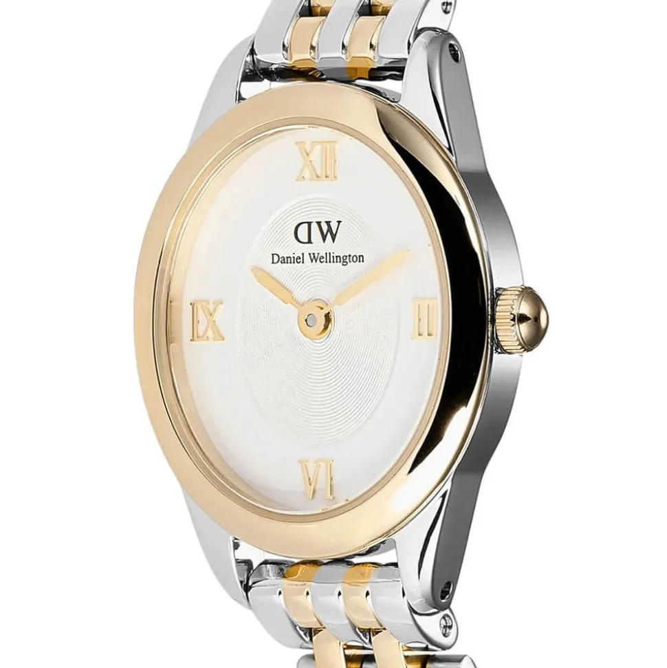 Daniel Wellington Ophelia Mini Two Tone Gold 22x25.5mm White Dial Steel Bracelet Watch