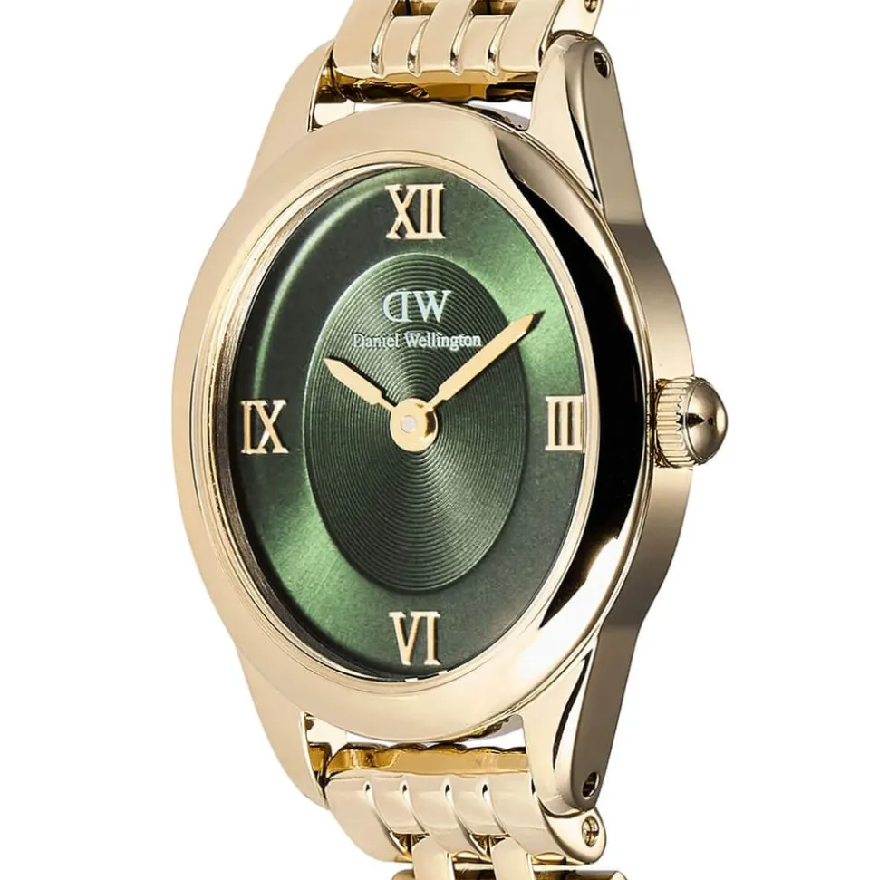 Daniel Wellington Ophelia Mini Emerald Gold 22x25.5mm Dial Gold Plated Steel Bracelet Watch