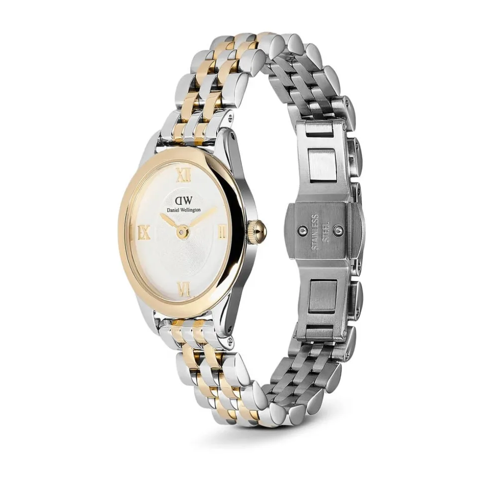 Daniel Wellington Ophelia Mini Two Tone Gold 22x25.5mm White Dial Steel Bracelet Watch