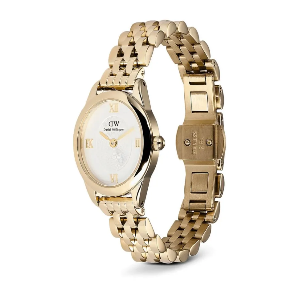 Daniel Wellington Ophelia Mini Gold 22x25.5mm White Dial Gold Plated Steel Bracelet Watch