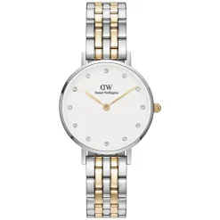 Daniel Wellington Petite Lumine 28mm White Dial Two Tone Bracelet Watch