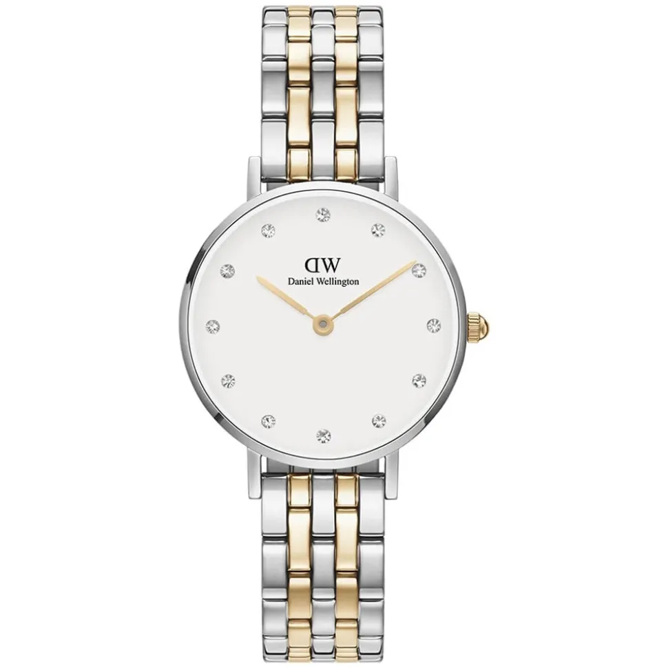 Daniel Wellington Petite Lumine 28mm White Dial Two Tone Bracelet Watch