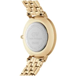 Daniel Wellington Petite 5-Link Evergold 28mm White Dial Gold Plated Steel Bracelet Watch
