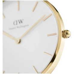 Daniel Wellington Petite Evergold 36mm White Dial Yellow Gold PVD Steel Mesh Bracelet Watch