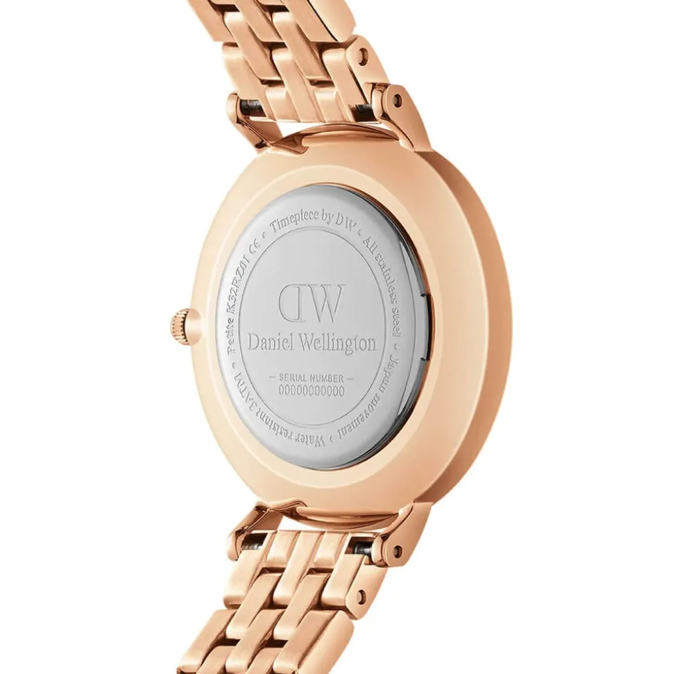Daniel Wellington Petite Lumine 28mm Mother of Pearl White Dial Rose Gold Plated Case Watch