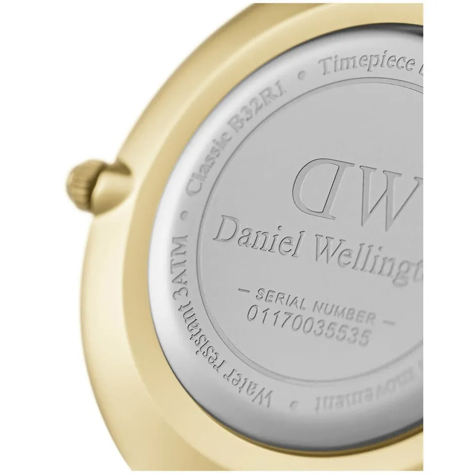 Daniel Wellington Petite Evergold 36mm White Dial Yellow Gold PVD Steel Mesh Bracelet Watch