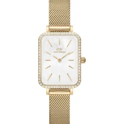 Daniel Wellington Quadro 20x26mm Mother of Pearl Dial Yellow Gold Bracelet Watch