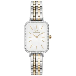 Daniel Wellington Quadro 20x26mm Mother of Pearl Dial Two Toned Stainless Steel Bracelet Watch