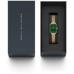 Daniel Wellington Quadro Malachite 20x26mm Green Dial Yellow Gold Bracelet Watch