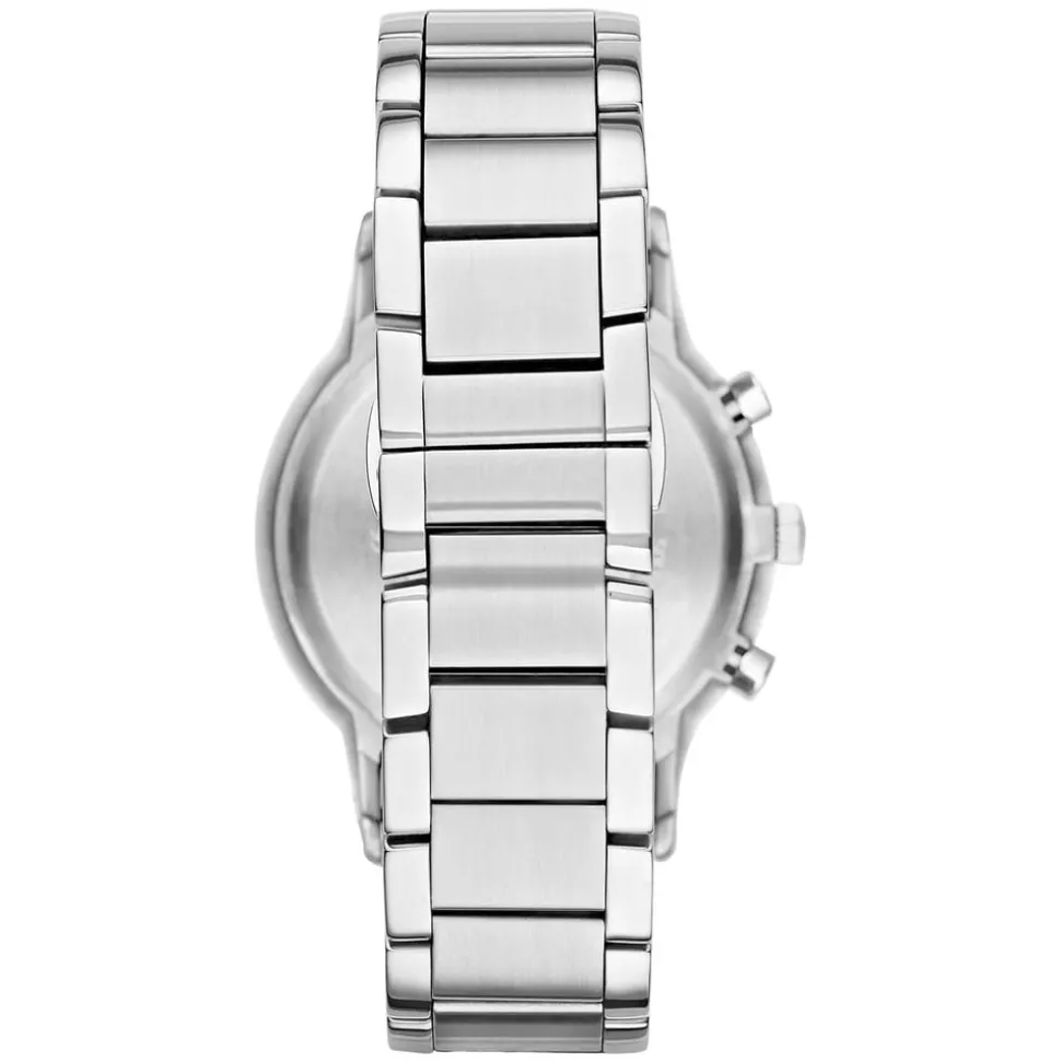 Emporio Armani Classic men's chronograph blue dial stainless steel bracelet watch
