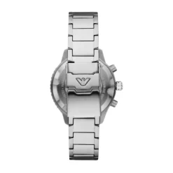 Emporio Armani Diver Chronograph 43mm Black Dial Steel Bracelet Watch