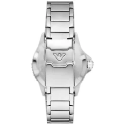 Emporio Armani Diver 42mm Black Dial Steel Bracelet Watch