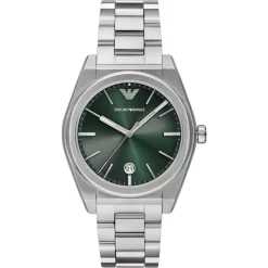 Emporio Armani Federico 41mm Green Dial Stainless Steel Bracelet Watch