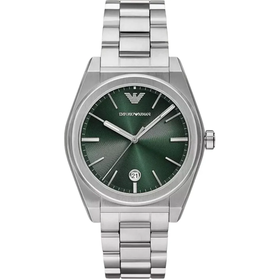 Emporio Armani Federico 41mm Green Dial Stainless Steel Bracelet Watch