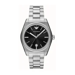 Emporio Armani Federico 41mm Black Dial Stainless Steel Bracelet Watch