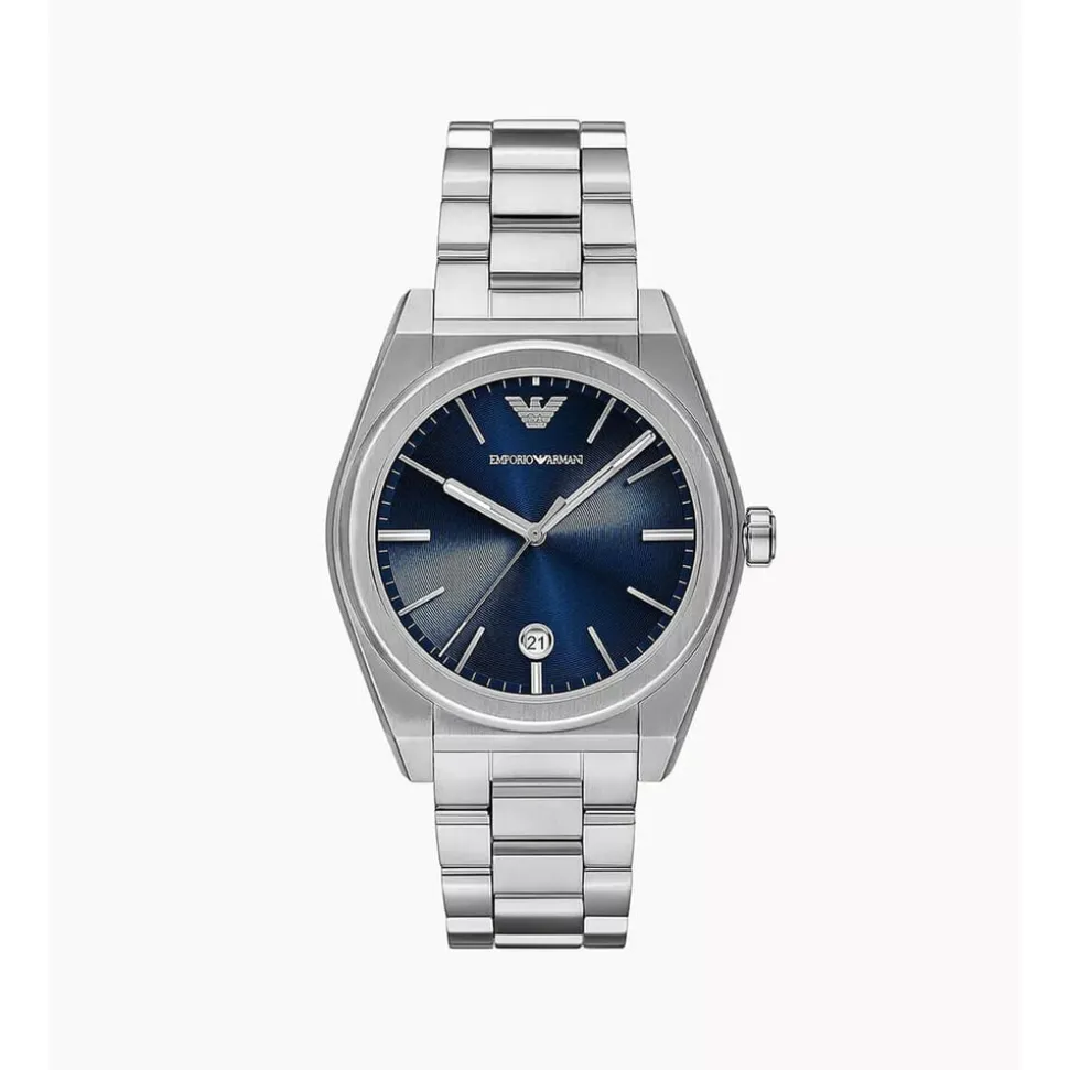 Emporio Armani Federico 41mm Blue Dial Stainless Steel Bracelet Watch