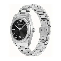 Emporio Armani Federico 41mm Black Dial Stainless Steel Bracelet Watch