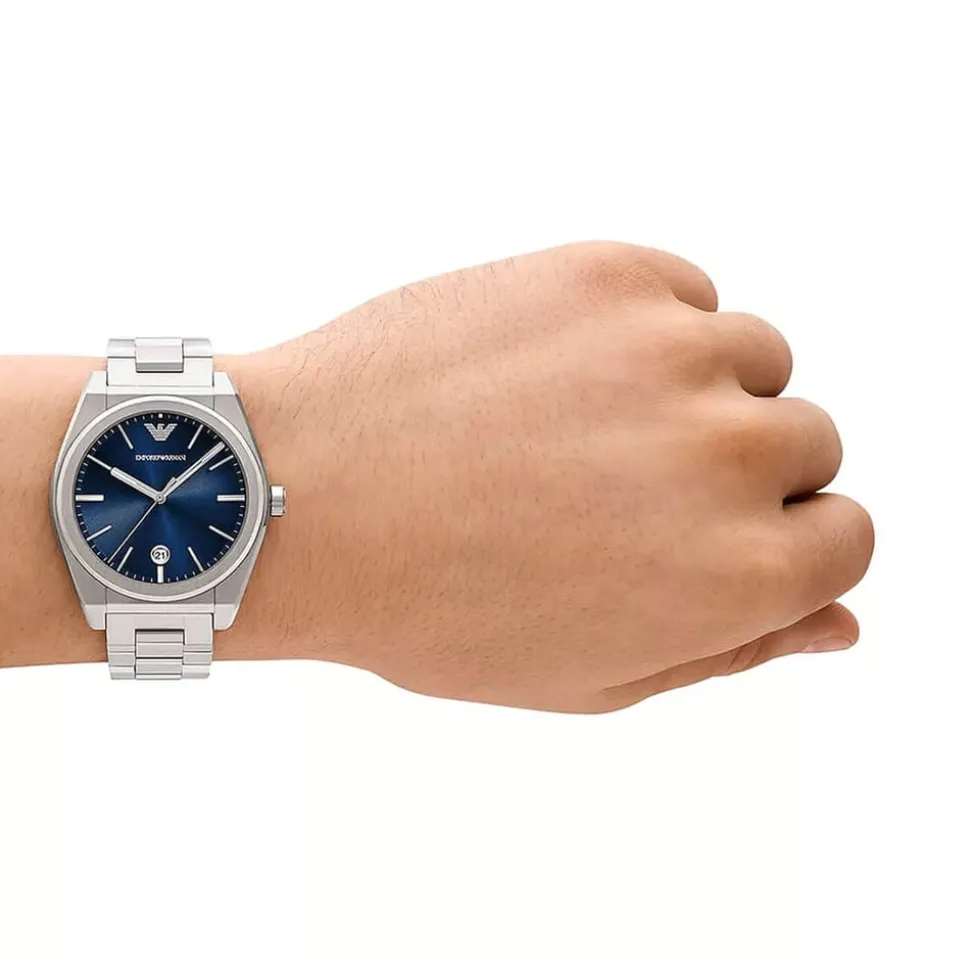 Emporio Armani Federico 41mm Blue Dial Stainless Steel Bracelet Watch