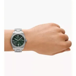 Emporio Armani Federico 41mm Green Dial Stainless Steel Bracelet Watch