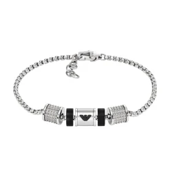 Emporio Armani Key Basics Steel Round Ball Bracelet