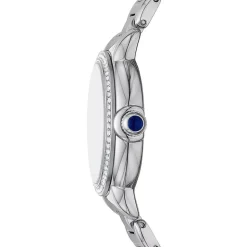 Emporio Armani Mia 32mm Blue Dial Cubic Zirconia Bezel Steel Bracelet Watch