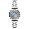 Emporio Armani 32mm Blue Dial Rose Gold Hands Steel Bracelet Watch