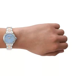 Emporio Armani 32mm Blue Dial Two-Tone Steel Bracelet Watch