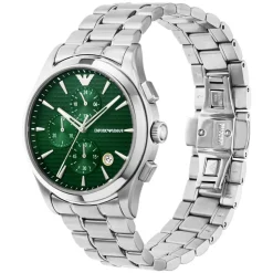 Emporio Armani Paolo 42mm Green Chronograph Dial Bracelet Watch