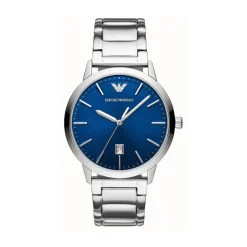 Emporio Armani Ruggero 43mm Blue Dial Stainless Steel Bracelet Watch