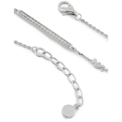 Emporio Armani Sterling Silver Cubic Zirconia ID Bracelet