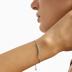Emporio Armani Sterling Silver Cubic Zirconia ID Bracelet