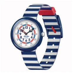 FLIK FLAK Little Boat Quartz Blue & White Strap Kids Watch