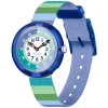 FLIK FLAK Stripy Green 31.85mm Quartz Kids Watch