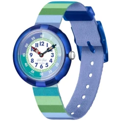 FLIK FLAK Stripy Green 31.85mm Quartz Kids Watch