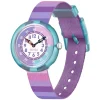FLIK FLAK Stripy Purple 31.85mm Quartz Kids Watch